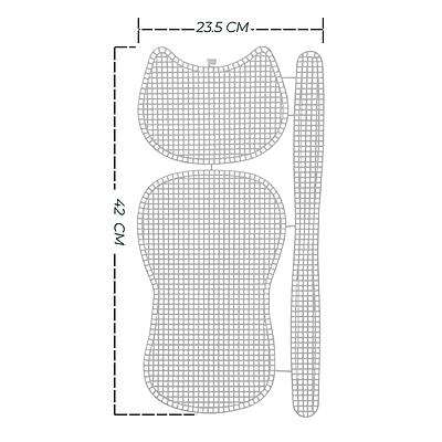 Rejilla Plástica Molde Para Cartera Redonda 23.5cm x 42cm Paquete por 10 Unidades