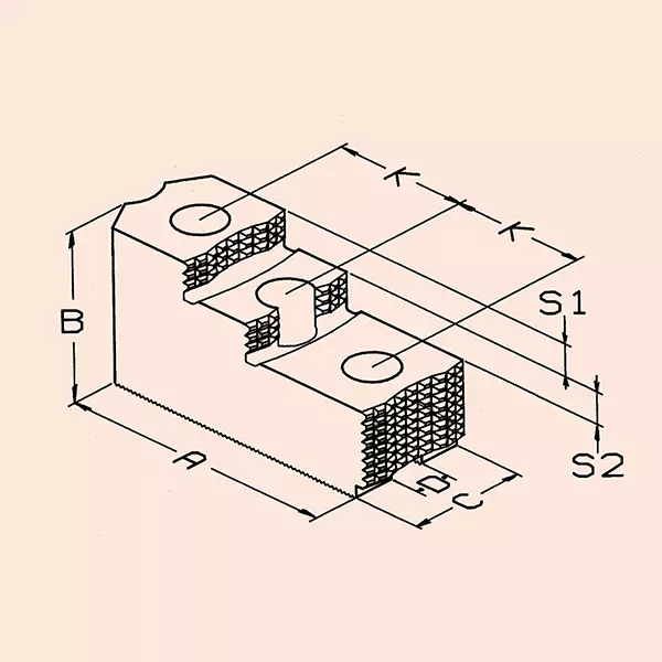 203mm Reversible Jaw Metric 14mm slot