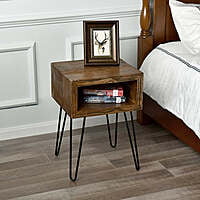 Modern Industrial End Table | Living Room Side Table with Storage Modern Industrial End Table | Living Room Side Table with Storage