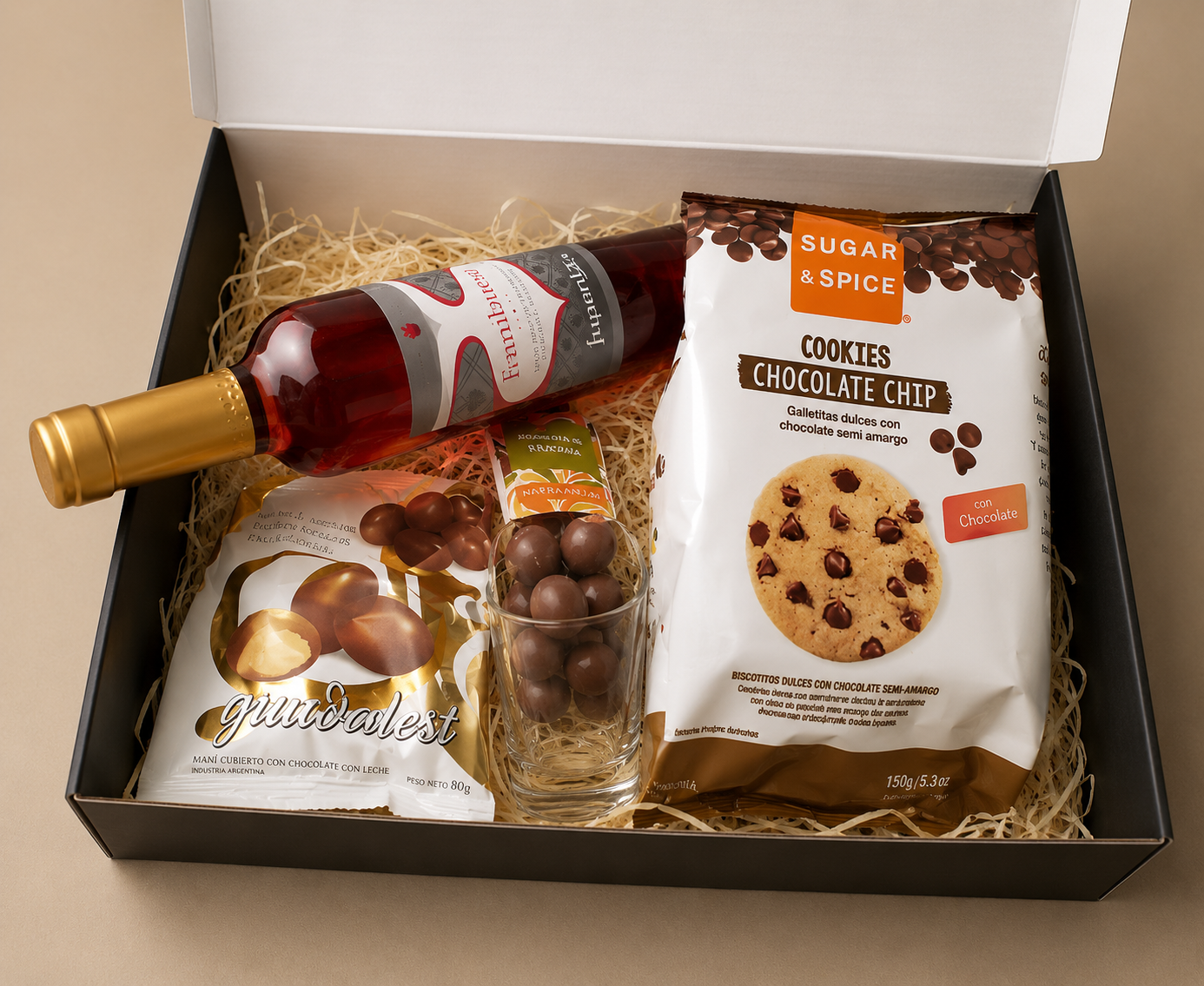 Riera, caja gourmet dulce con licor patagónico