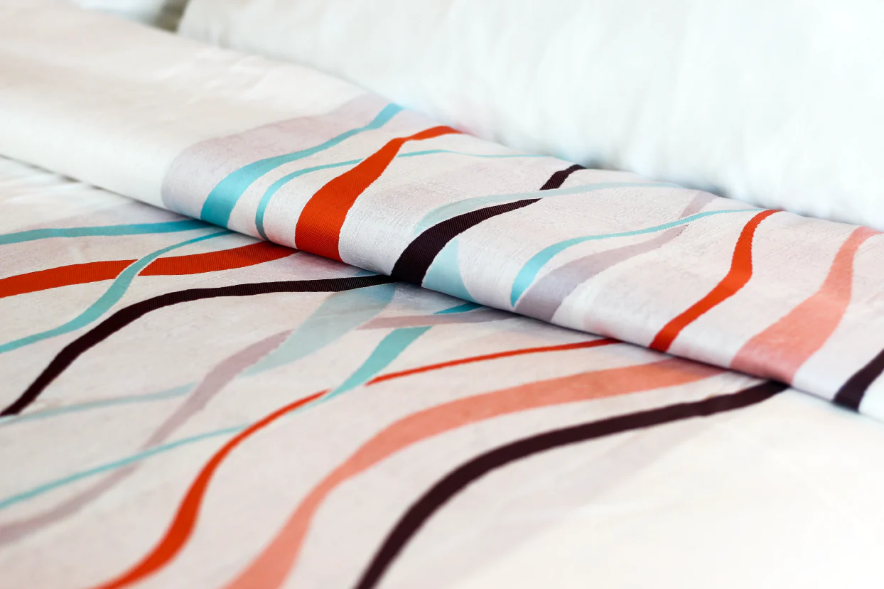 Decorative Ripple Top Sheet-Full XL 90" x 115"-White/Colored