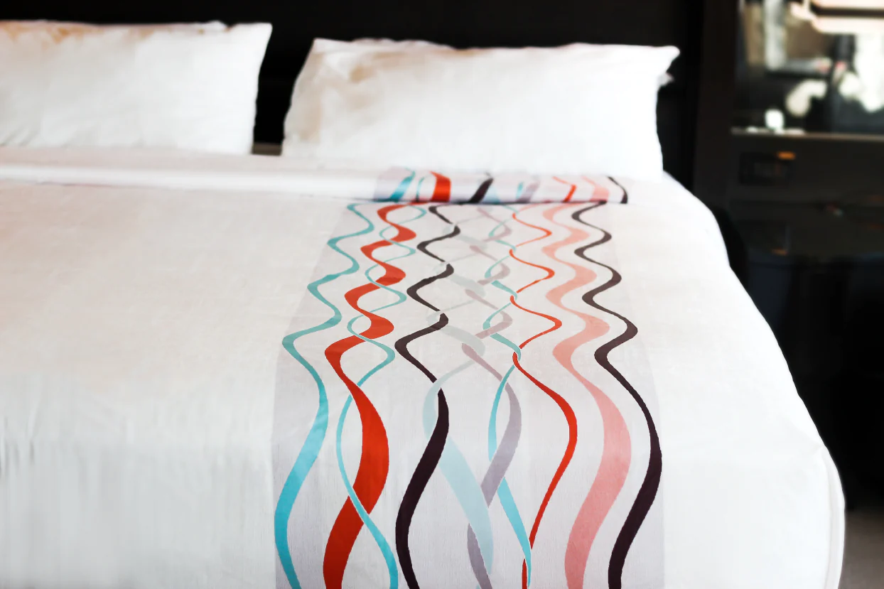 Decorative Ripple Top Sheet-Full XL 90" x 115"-White/Colored