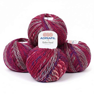 Lotto 400 gr di filato Adriafil Robin Hood col. bordeaux
