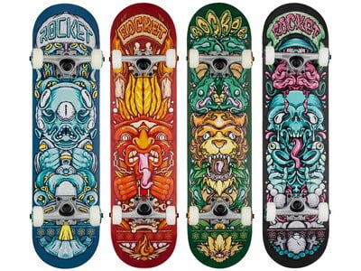 Rocket Complete Skateboard Pile-up