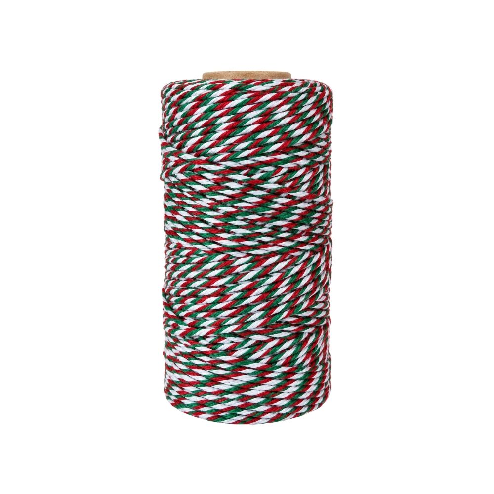 Cordon Tocido 1.5mm Rojo - Blanco - Verde Rollo x 100 Metros Cordon Tocido 1.5mm Rojo - Blanco - Verde Rollo x 100 Metros