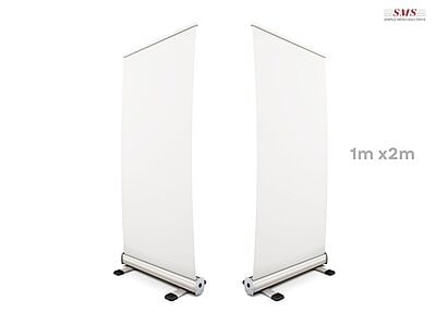 Rollup Stand Silver Padded Bag Top Pasting J Hook 1Mx2M Rollup Stand Silver Padded Bag Top Pasting J Hook 1Mx2M