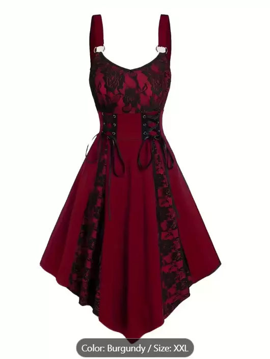 Rose Lace Dress Plus Hood