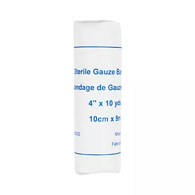 Rouleau de bandage de gaze - Stérile 10cm x 9m (4 po x 10 verges)