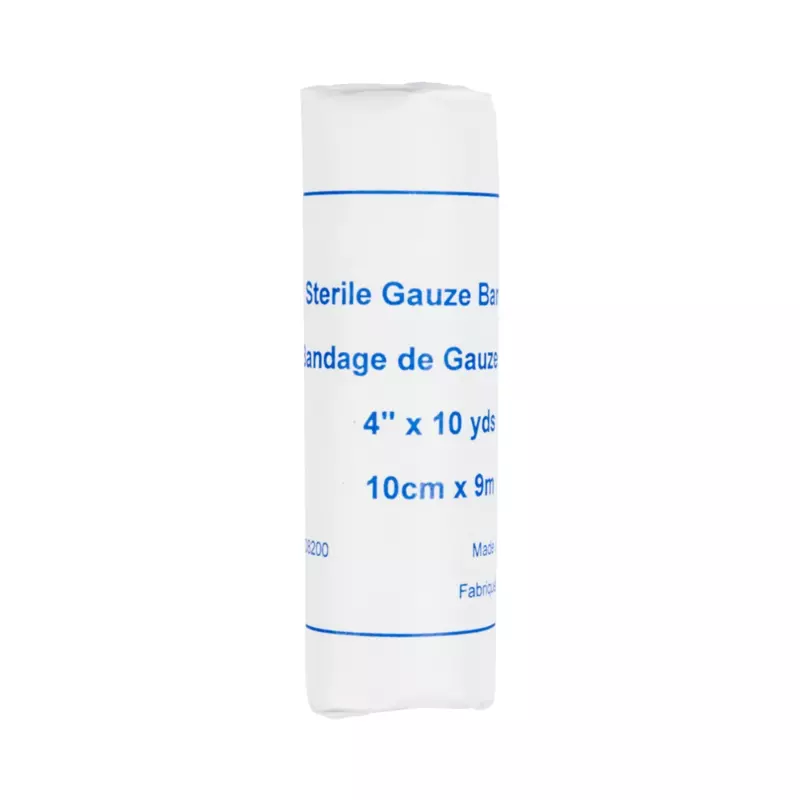 Rouleau de bandage de gaze - Stérile 10cm x 9m (4 po x 10 verges)