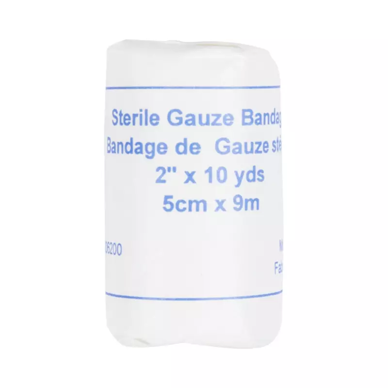 Rouleau de bandage de gaze - Stérile - 5.1 cm x 9.1 m ( 2 po x 10 verges)