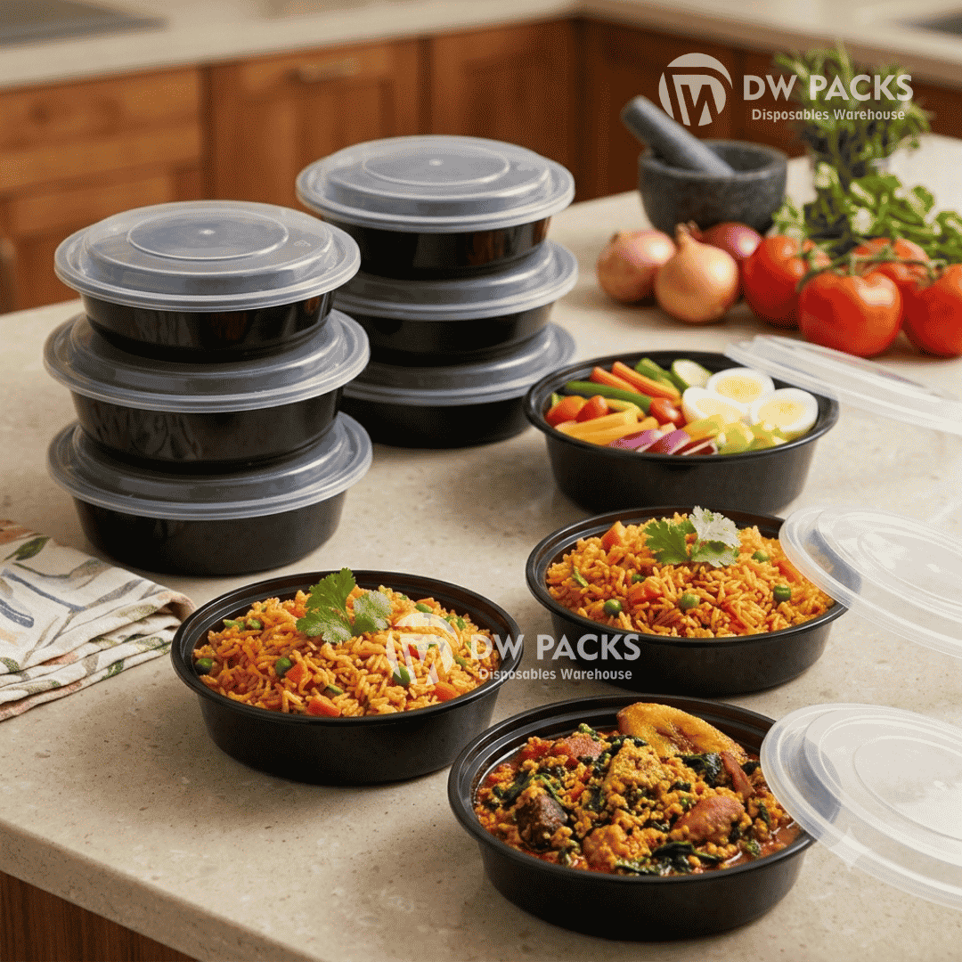 ROUND BLACK BOWLS