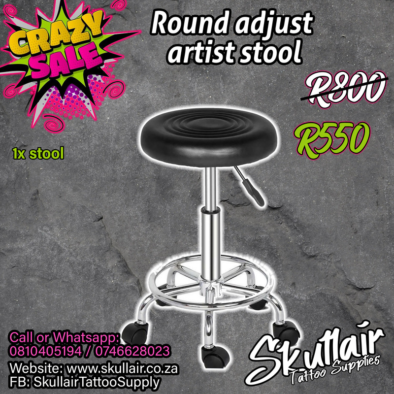 Round Adjustable Stool - Black Round Adjustable Stool - Black