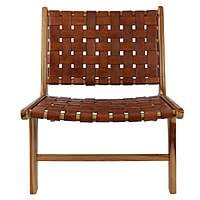 Handcrafted Woven Leather Lounge Chair – Solid Wood Furniture for Living Room Handcrafted Woven Leather Lounge Chair – Solid Wood Furniture for Living Room