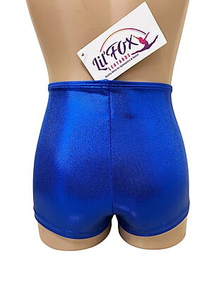 ROYAL BLUE SHINY FOIL MYSTIQUE SHORTS