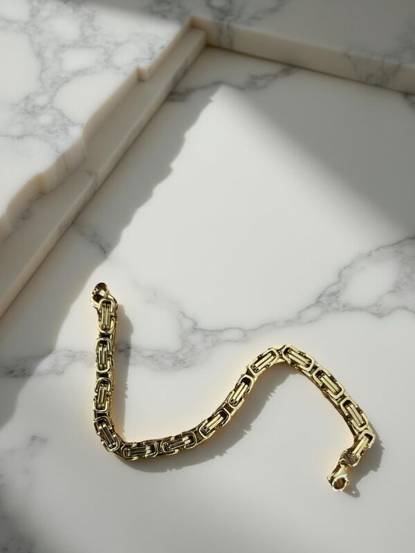 Royal Braid Gold Bracelet for Him