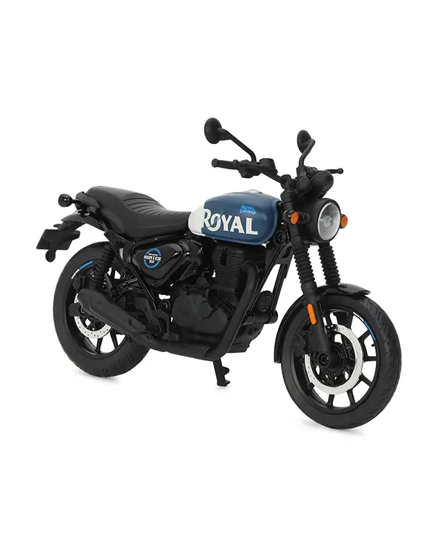 ROYAL ENFIELD SCALE MODEL HUNTER 350 REBEL BLUE ROYAL ENFIELD SCALE MODEL HUNTER 350 REBEL BLUE
