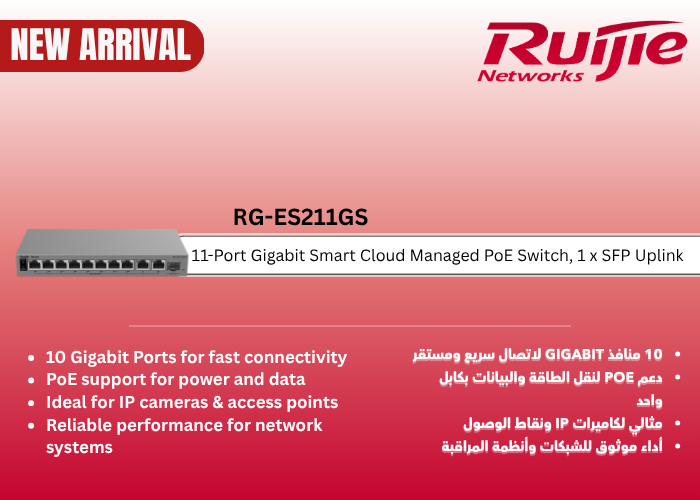RG-ES211GS-10-Port Gigabit PoE Switch