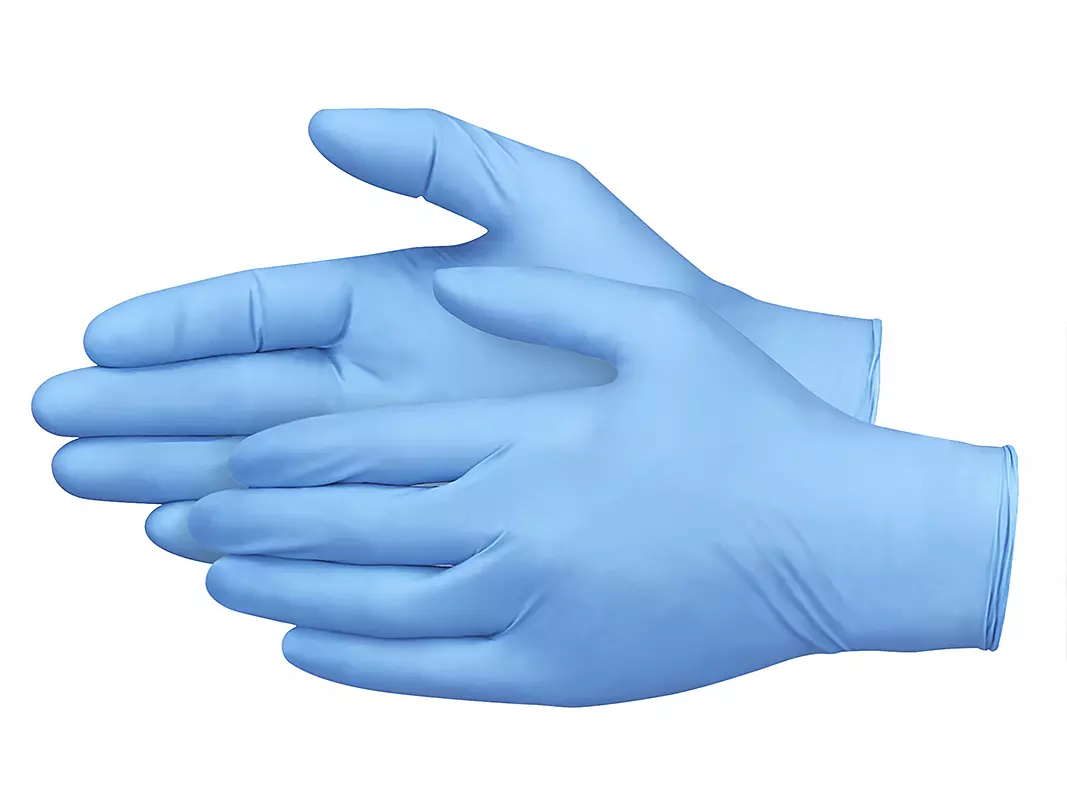 Nitrile 4.3 mil Blue Powder Free Glove - Small 10/100cs
