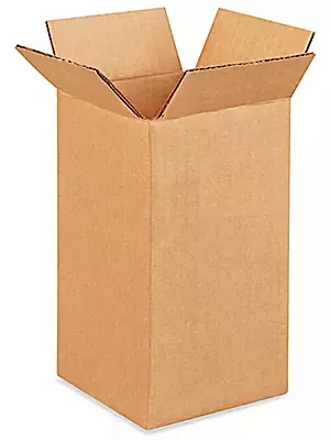 4 x 4 x 8" ECT-32 Single Wall Corrugated Box