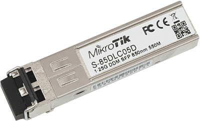 Crescent Enterprises Mikrotik S 85Dlc05D Is A 1.25G Sfp Transceiver With A 850Nm Dual Lc Connector, For Up To 550 Meter Multi Mode Fiber