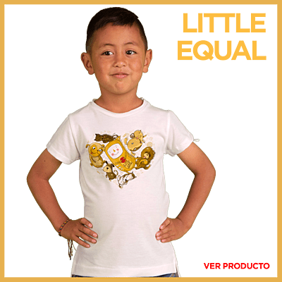 Camiseta Blanca ¡Little equal human!
