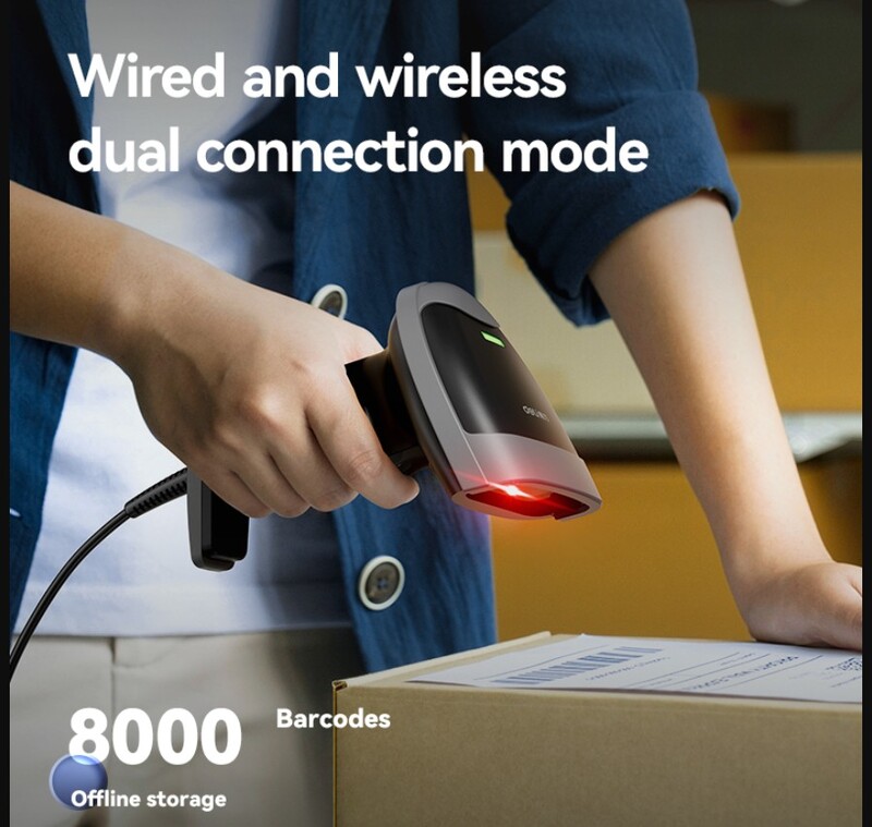 DELI S216W BARCODE SCANNER 1D WIRED/ WIRELESS