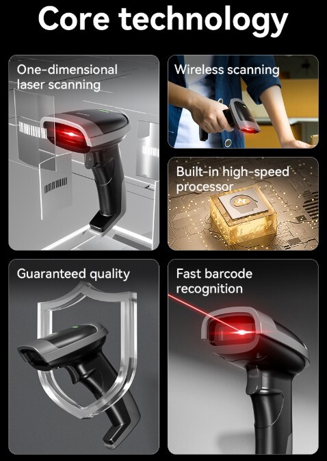 DELI S216W BARCODE SCANNER 1D WIRED/ WIRELESS