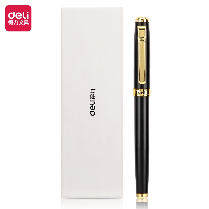 DELI S86 EXE. SIGNATURE ROLLER PEN 0.5MM GOLDEN