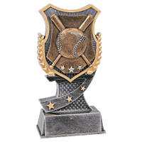 Shield Award Resin Trophy-Baseball/Softball-6in.