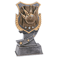 Shield Award Resin Trophy-Bowling-6in.