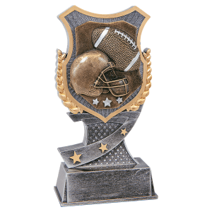 Shield Award Resin Trophy-Football-6in.
