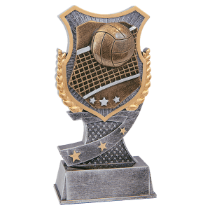 Shield Award Resin Trophy-Volleyball-6in.