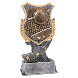 Shield Award Resin Trophy-Volleyball-7in.