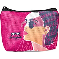 Pre-Printed Sample Hoppla Leanne Recycled PET Stitch-Bond Mini Toiletry Bag