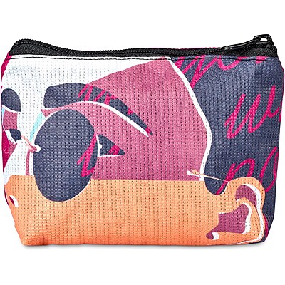 Pre-Printed Sample Hoppla Leanne Recycled PET Stitch-Bond Mini Toiletry Bag