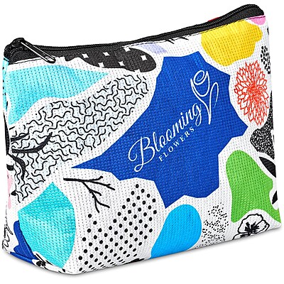 Pre-Printed Sample Hoppla Leanne Recycled PET Stitch-Bond Mini Toiletry Bag