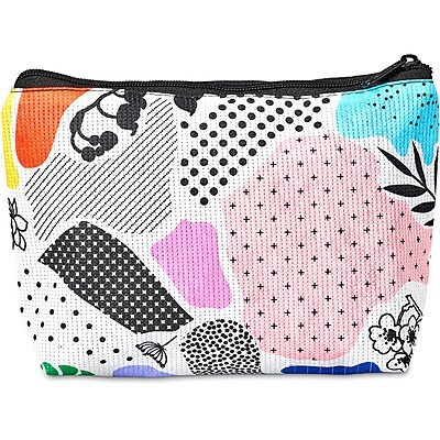 Pre-Printed Sample Hoppla Leanne Recycled PET Stitch-Bond Mini Toiletry Bag