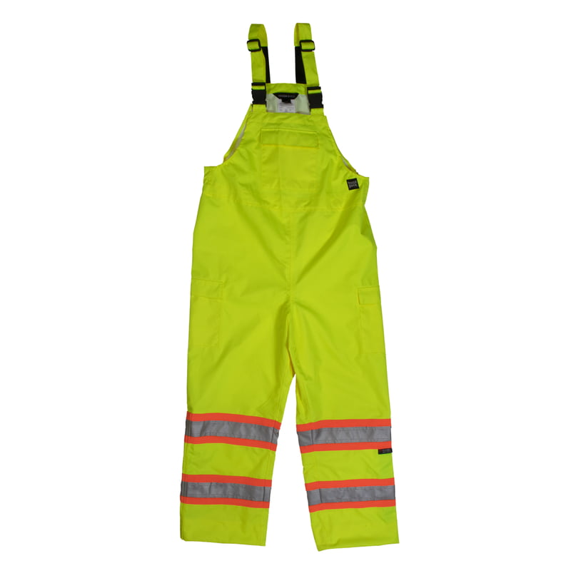 Tough Duck, Safety Rain Bib Overall, Color Fluorescent Green Tough Duck, Safety Rain Bib Overall, Color Fluorescent Green