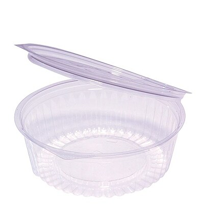 Show Bowl Flat Hinged Lid Clear 32 oz / 955 ml