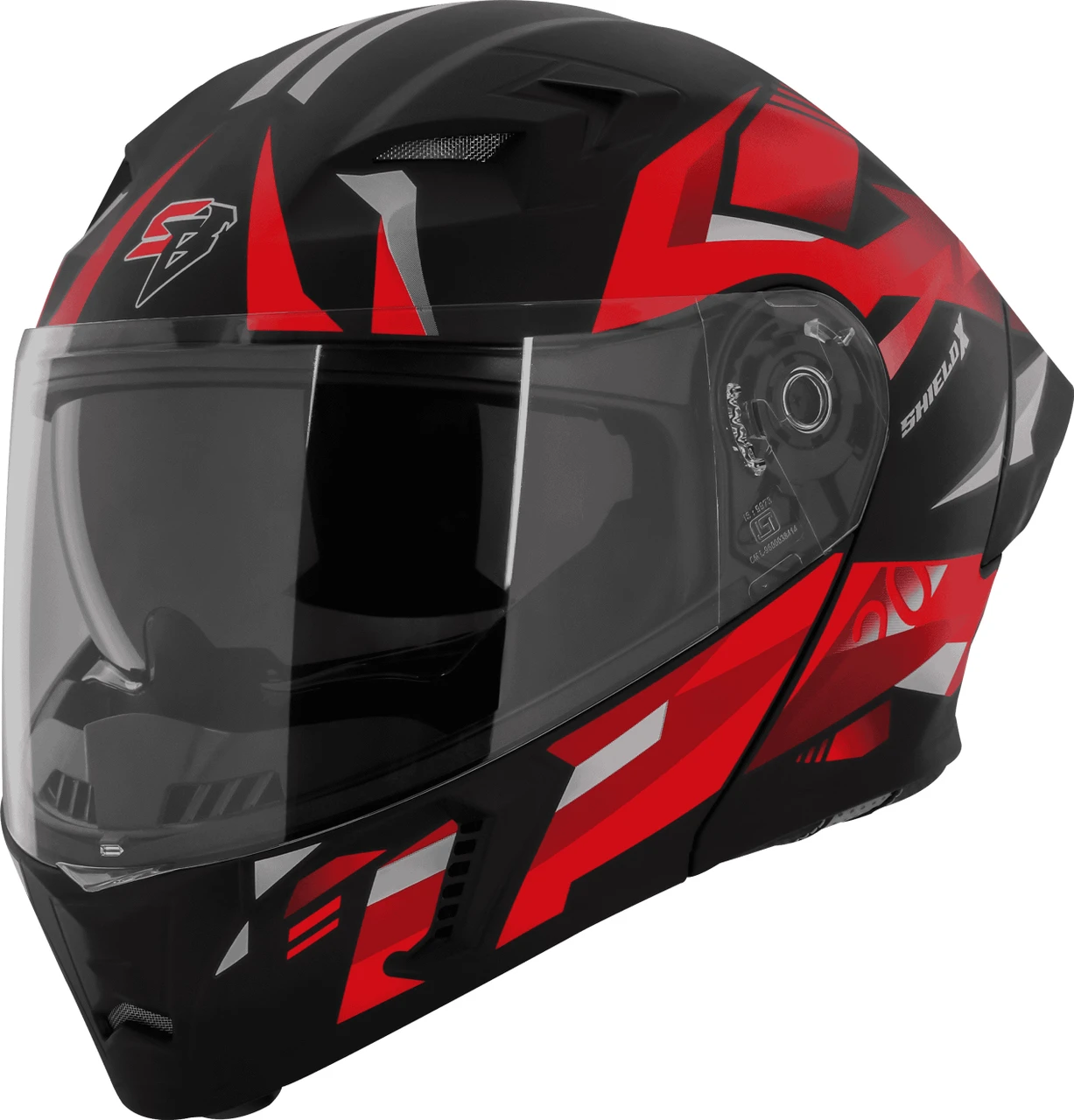 STEELBIRD SBA-20 ISS SHIELD X MATT BLACK/RED C/V 580 MM STEELBIRD SBA-20 ISS SHIELD X MATT BLACK/RED C/V 580 MM