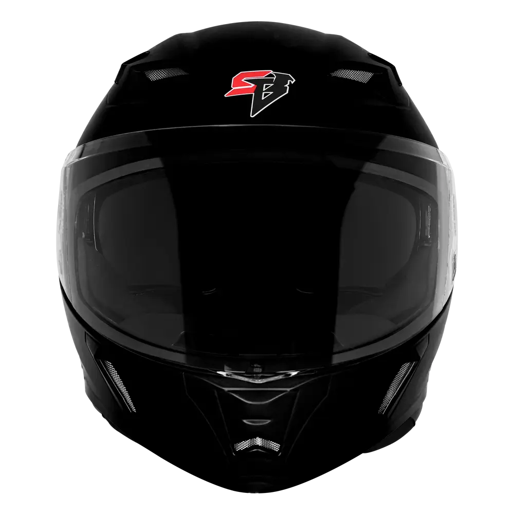 STEELBIRD SBA-11 TORNADO ISS GLOSSY BLACK C/V 580 MM WITH EXTRA SMOKE VISOR DOT CERTIFIED STEELBIRD SBA-11 TORNADO ISS GLOSSY BLACK C/V 580 MM WITH EXTRA SMOKE VISOR DOT CERTIFIED
