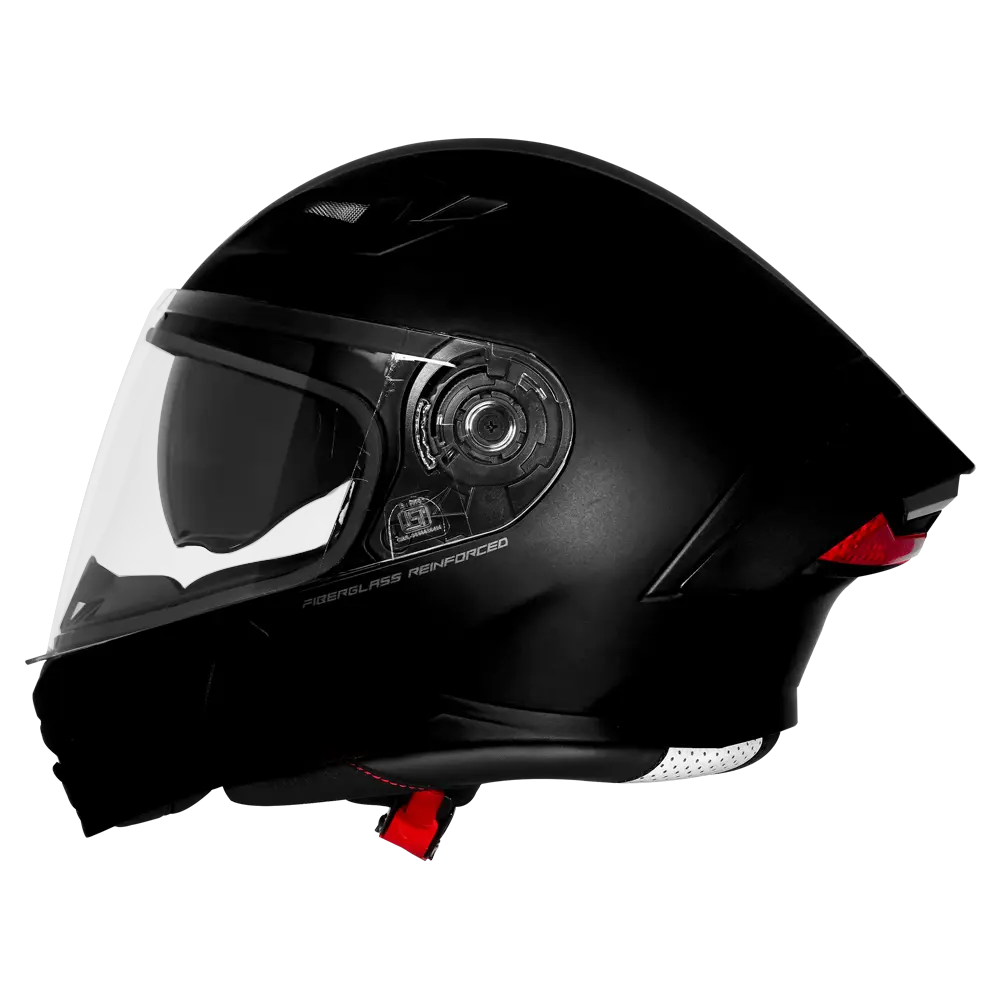STEELBIRD SBA-11 TORNADO ISS GLOSSY BLACK C/V 600 MM WITH EXTRA SMOKE VISOR-DOT CERTIFIED STEELBIRD SBA-11 TORNADO ISS GLOSSY BLACK C/V 600 MM WITH EXTRA SMOKE VISOR-DOT CERTIFIED