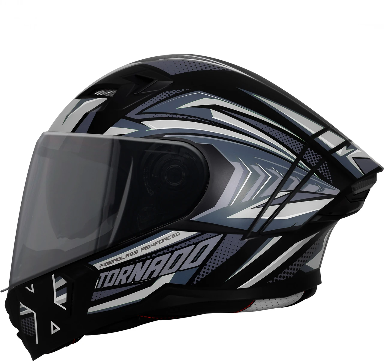 STEELBIRD SBA-11 TORNADO ISS T1 MATT BLACK/GREY C/V 580 MM WITH EXTRA SMOKE VISOR-DOT CERTIFIED STEELBIRD SBA-11 TORNADO ISS T1 MATT BLACK/GREY C/V 580 MM WITH EXTRA SMOKE VISOR-DOT CERTIFIED