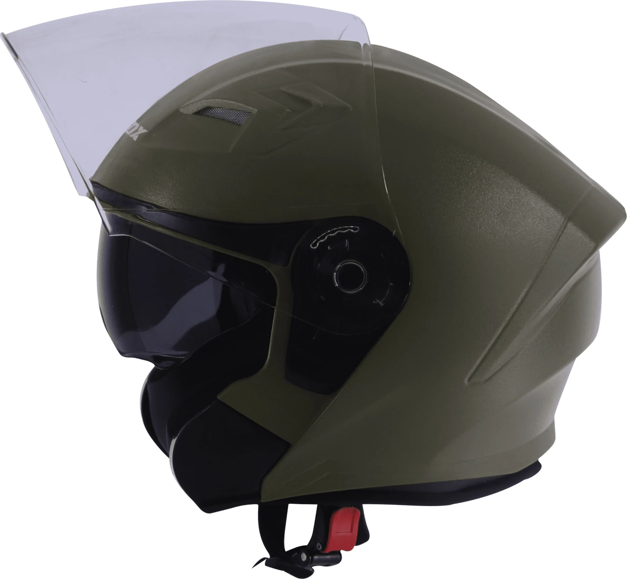 STEELBIRD SBA-17 ISS RDX DASHING BATTLE GREEN 580MM C/V WITH INNER SMOKE SUNSHIELD