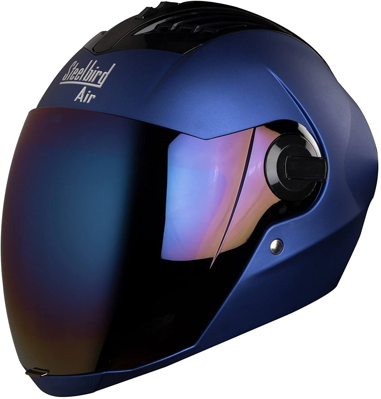 STEELBIRD SBA-2 MAT YAMAHA BLUE C/V (M) + EXTRA BLUE VISOR