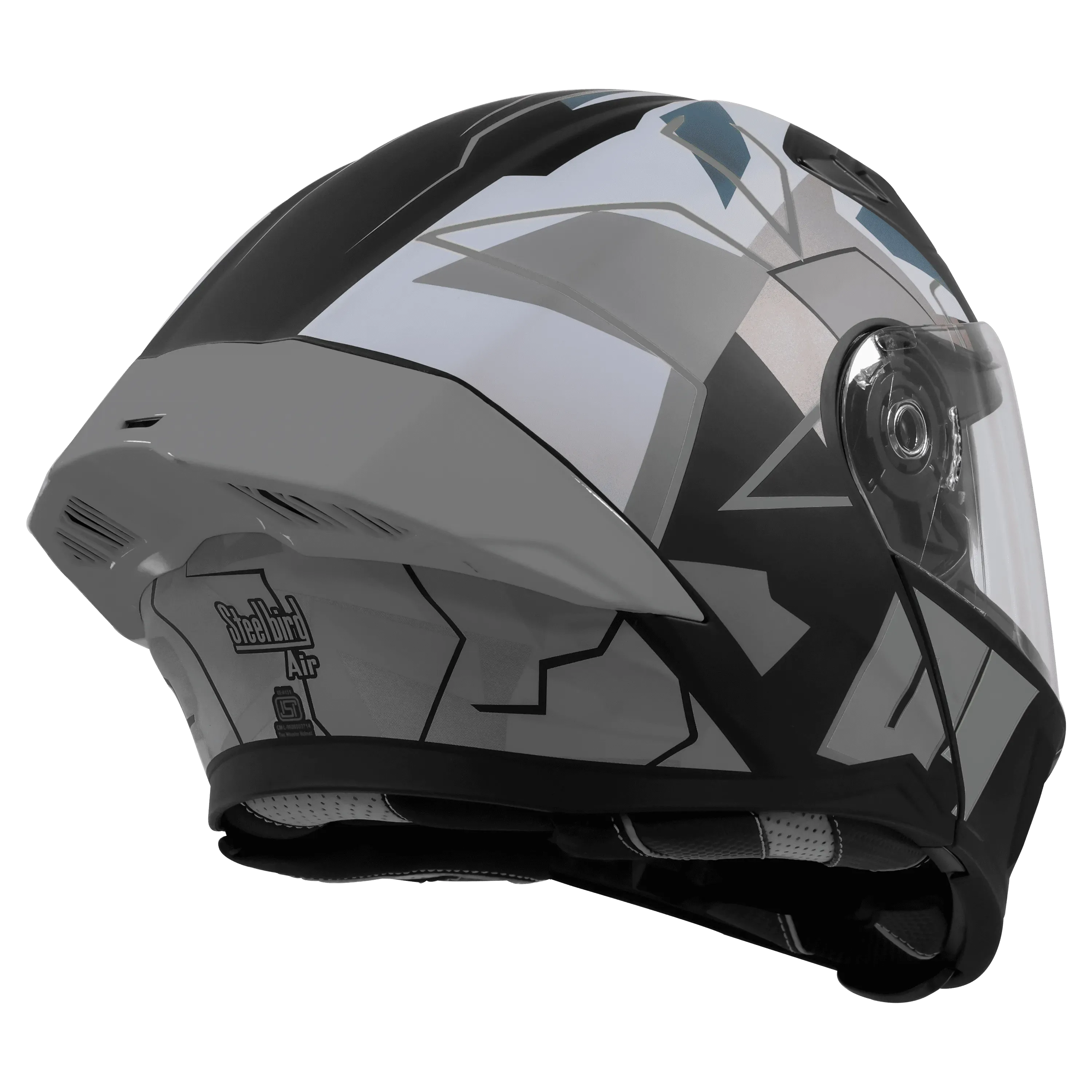 STEELBIRD SBA-20 ISS 09 GLOSSY BLACK/GREY C/V 580 STEELBIRD SBA-20 ISS 09 GLOSSY BLACK/GREY C/V 580