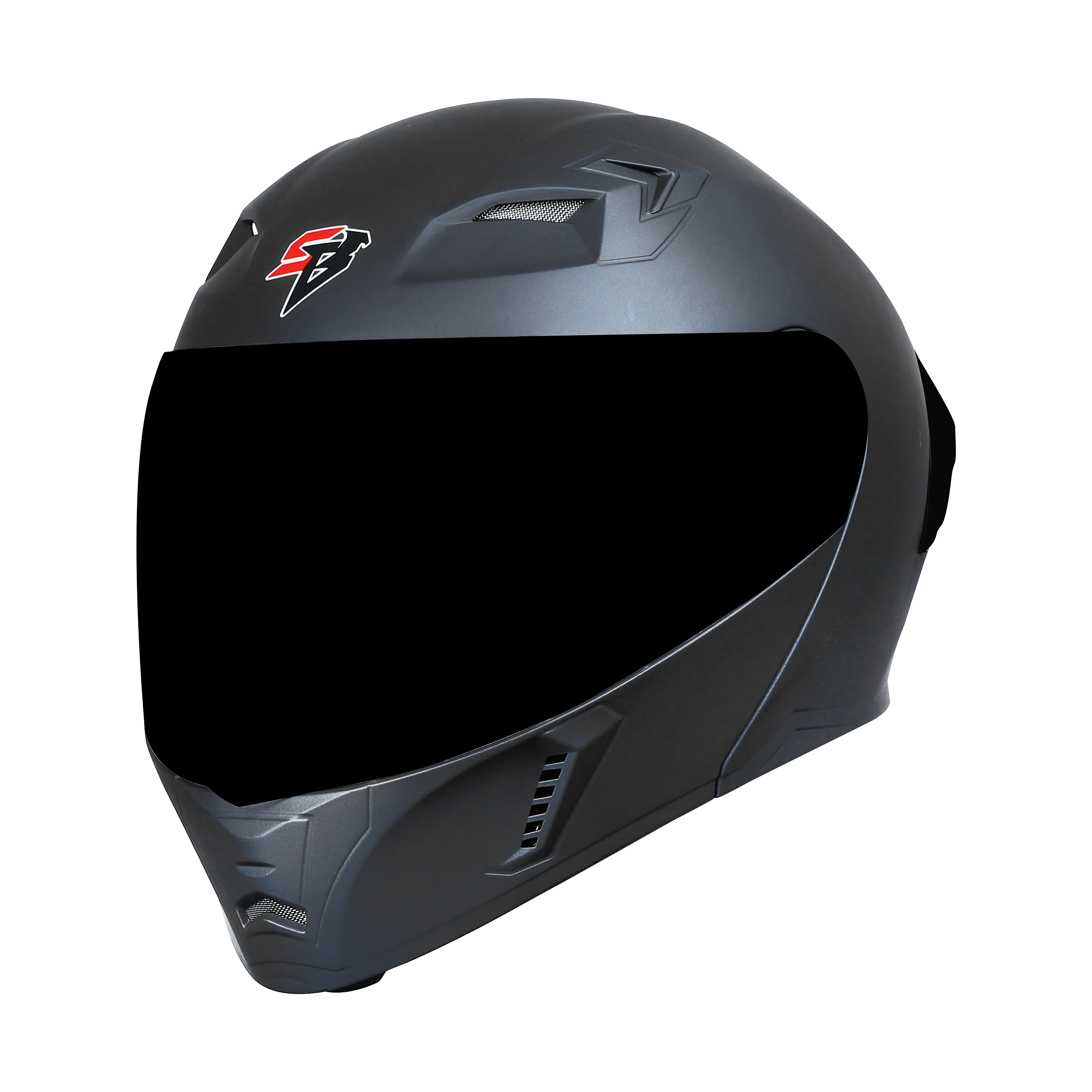 STEELBIRD SBA-20 ISS MATT HONDA GREY C/V 580 MM WITH EXTRA SMOKE VISOR, BLACK SPOILER STEELBIRD SBA-20 ISS MATT HONDA GREY C/V 580 MM WITH EXTRA SMOKE VISOR, BLACK SPOILER