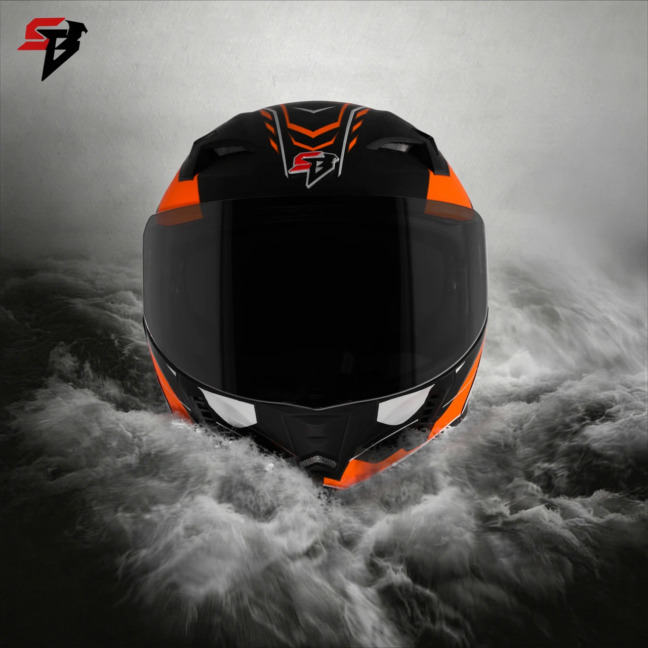 STEELBIRD SBH-20 ISS SILVER BORN TO RIDE GLOSSY BLACK/ORANGE C/V 580MM ISI+DOT STEELBIRD SBH-20 ISS SILVER BORN TO RIDE GLOSSY BLACK/ORANGE C/V 580MM ISI+DOT