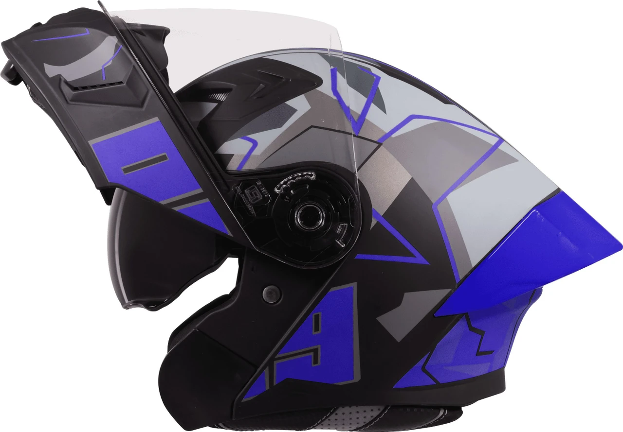 STEELBIRD SBA-20 ISS 09 GLOSSY BLACK/BLUE C/V 580