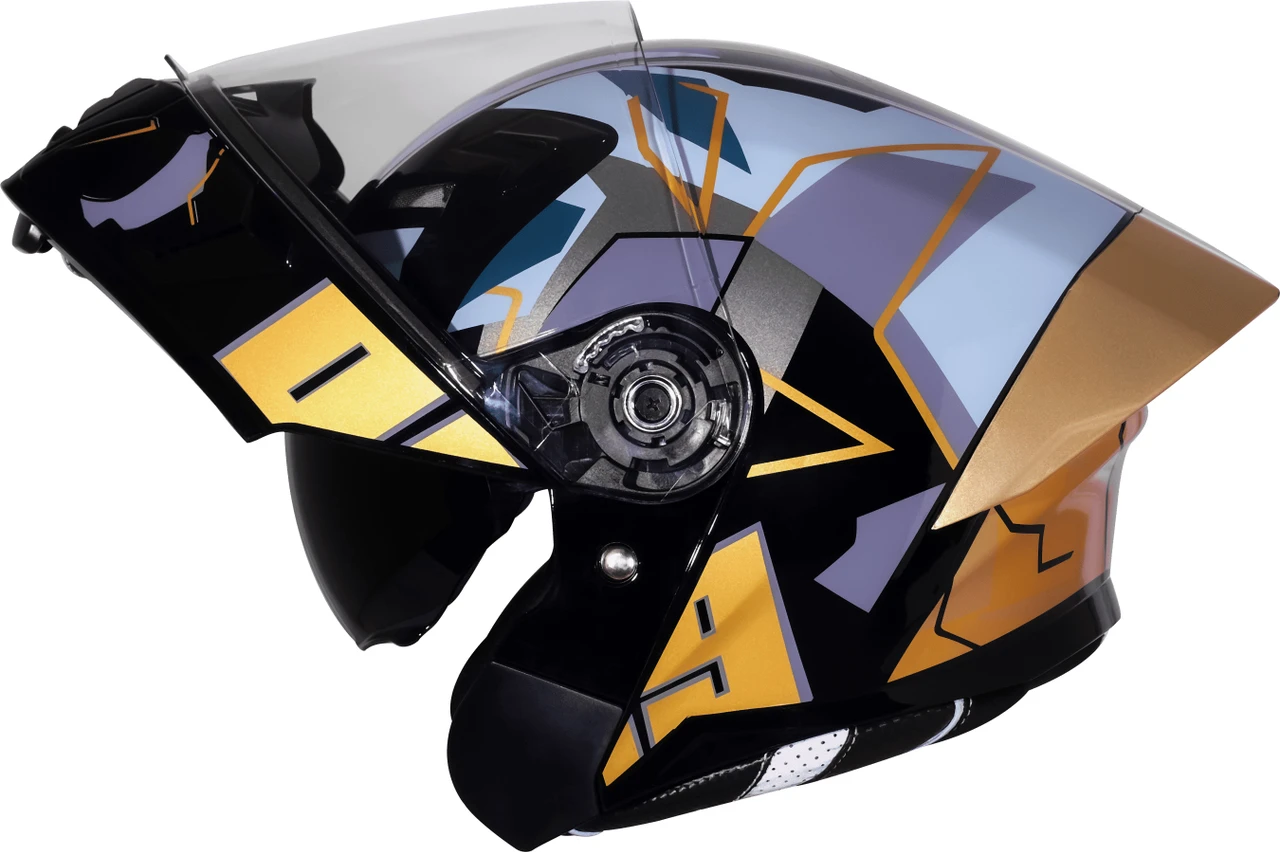 STEELBIRD SBA-20 ISS 09 GLOSSY BLACK/METTALIC GOLD C/V 600 MM